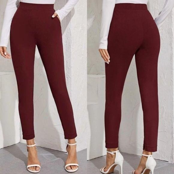 BLACK Tailored skinny cut pants pockets high rise - Picture 6 of 7